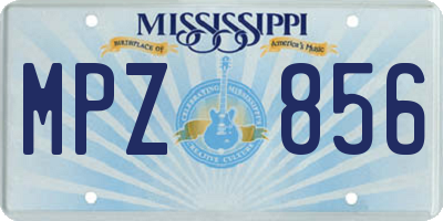 MS license plate MPZ856