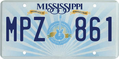 MS license plate MPZ861