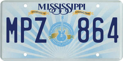 MS license plate MPZ864