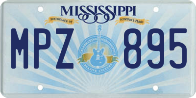 MS license plate MPZ895