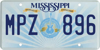 MS license plate MPZ896