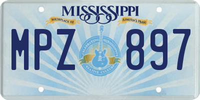 MS license plate MPZ897