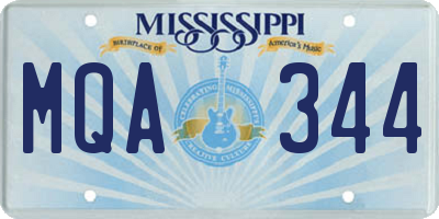 MS license plate MQA344