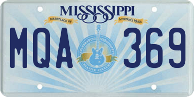 MS license plate MQA369