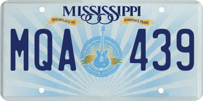 MS license plate MQA439