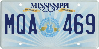 MS license plate MQA469