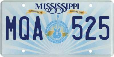 MS license plate MQA525