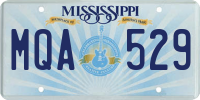 MS license plate MQA529