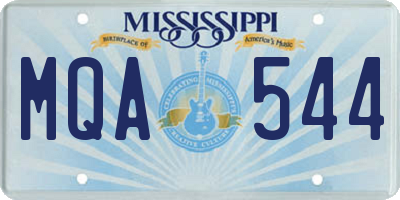 MS license plate MQA544