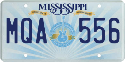 MS license plate MQA556