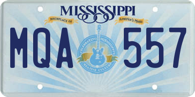 MS license plate MQA557