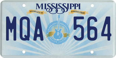 MS license plate MQA564