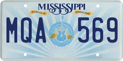 MS license plate MQA569