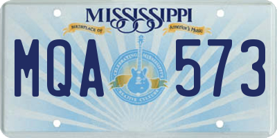 MS license plate MQA573
