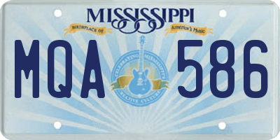 MS license plate MQA586