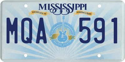 MS license plate MQA591
