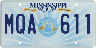 MS license plate MQA611