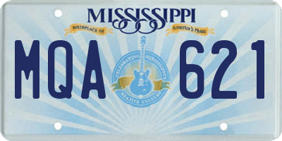 MS license plate MQA621