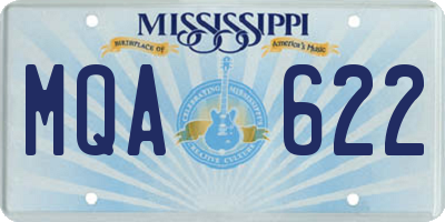 MS license plate MQA622