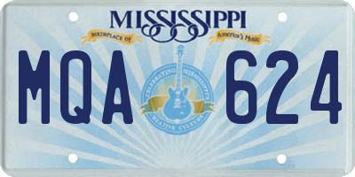 MS license plate MQA624