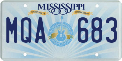 MS license plate MQA683