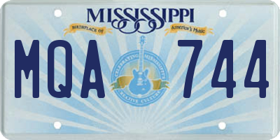 MS license plate MQA744