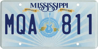MS license plate MQA811