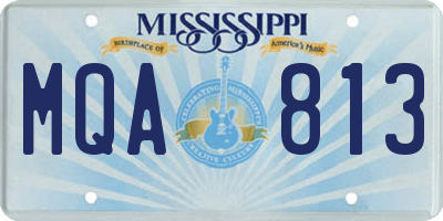 MS license plate MQA813