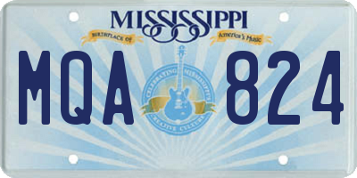 MS license plate MQA824