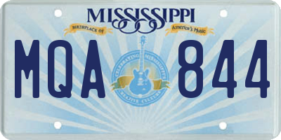 MS license plate MQA844