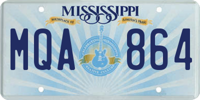 MS license plate MQA864