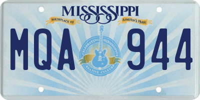 MS license plate MQA944