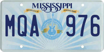 MS license plate MQA976