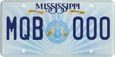 MS license plate MQB000