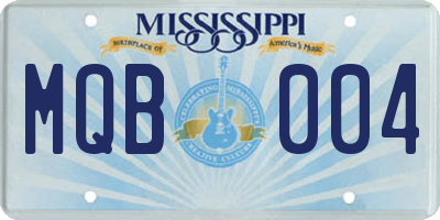 MS license plate MQB004
