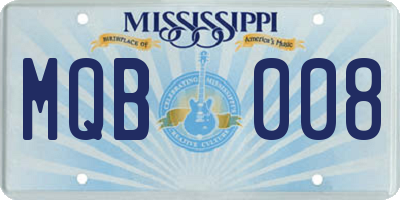 MS license plate MQB008