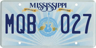 MS license plate MQB027