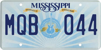 MS license plate MQB044