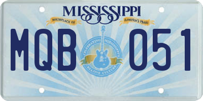 MS license plate MQB051