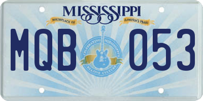 MS license plate MQB053