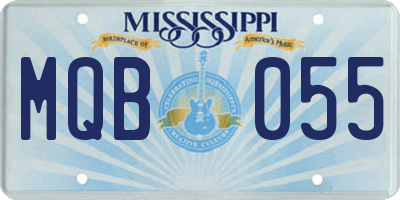 MS license plate MQB055