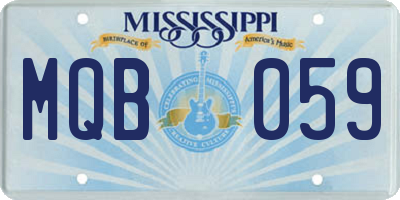 MS license plate MQB059