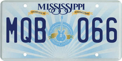 MS license plate MQB066
