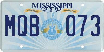 MS license plate MQB073
