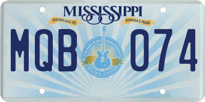 MS license plate MQB074