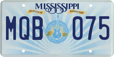 MS license plate MQB075