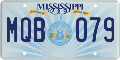 MS license plate MQB079