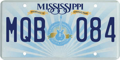 MS license plate MQB084