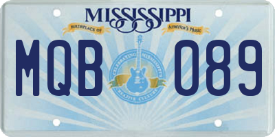 MS license plate MQB089