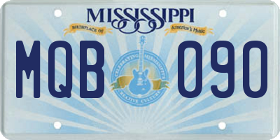 MS license plate MQB090